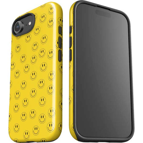 Happy Face Pattern iPhone 16e Impact Case