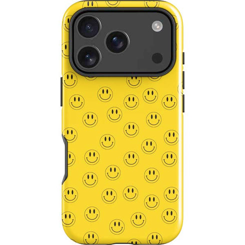 Happy Face Pattern iPhone 18 Pro Impact Case