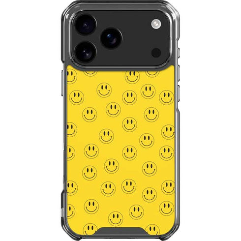 Happy Face Pattern iPhone 18 Pro Max Clear Case