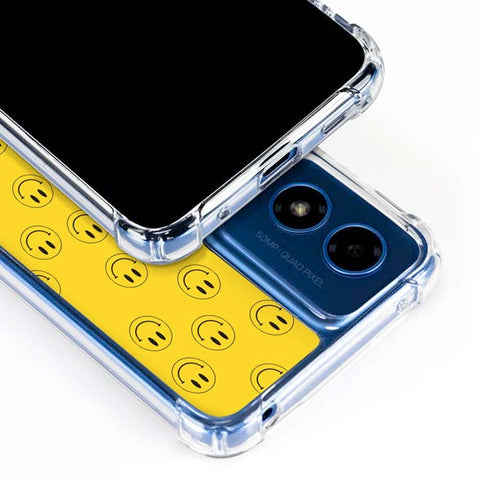 Happy Face Pattern Moto G 5G (2024) Clear Case