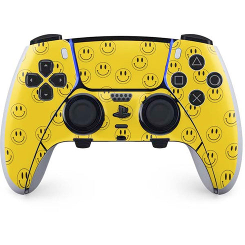 Happy Face Pattern PS5 DualSense Edge Pro Controller Skin