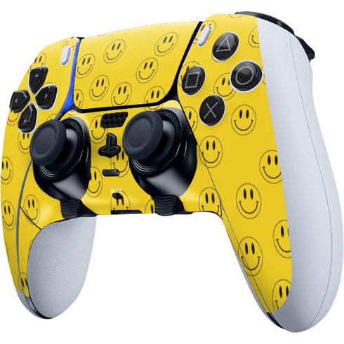 Happy Face Pattern PS5 DualSense Edge Pro Controller Skin