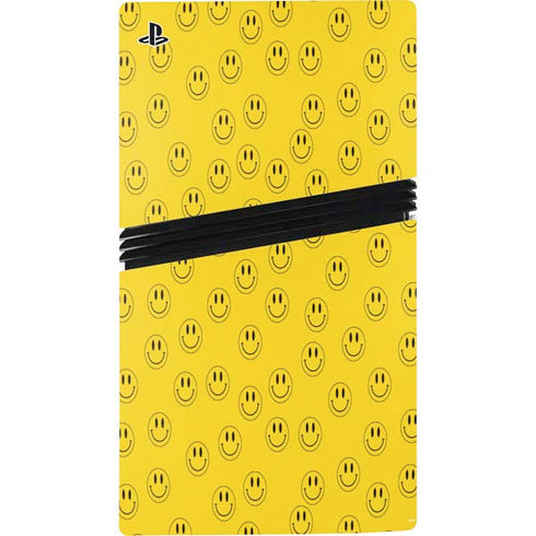 Happy Face Pattern PS5 Pro Disk Bundle Skin