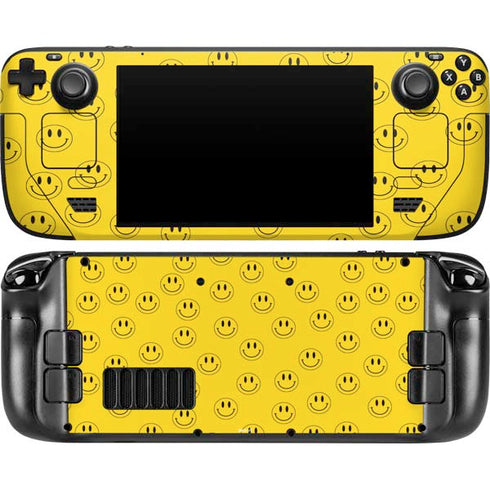 Happy Face Pattern Steam Deck Handheld Gaming Computer OLED Skin