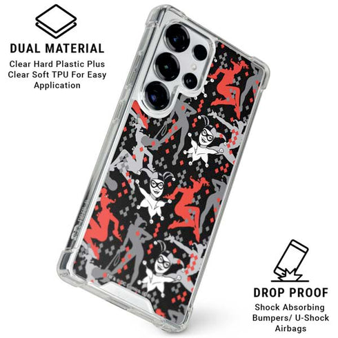 DC Comics Harley Quinn All Over Print Galaxy S25 Ultra Clear Case