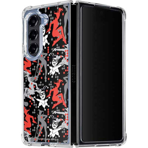 DC Comics Harley Quinn All Over Print Galaxy Z Fold5 5G Clear Case