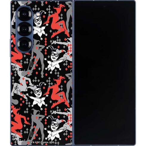 DC Comics Harley Quinn All Over Print Galaxy Z Fold6 Skin