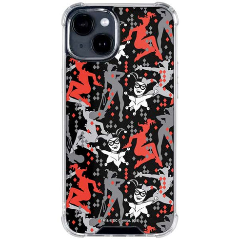 DC Comics Harley Quinn All Over Print iPhone 15 Clear Case