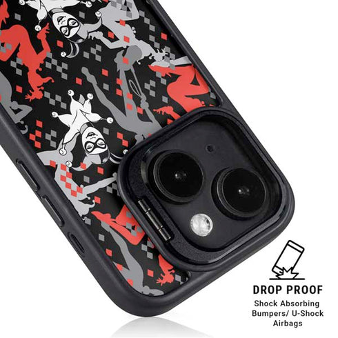 DC Comics Harley Quinn All Over Print iPhone 15 Kickstand Case