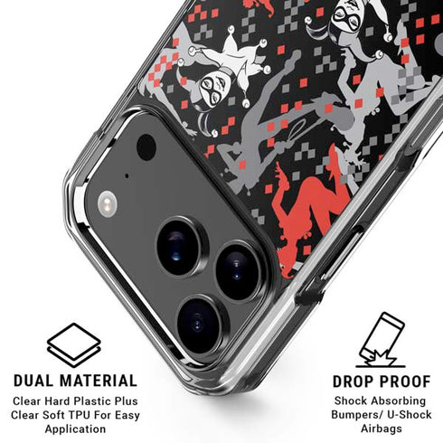 DC Comics Harley Quinn All Over Print iPhone 18 Pro Clear Case