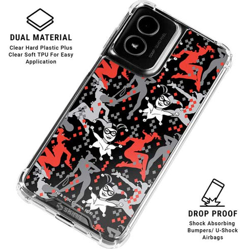 DC Comics Harley Quinn All Over Print Moto G Power 5G (2024) Clear Case
