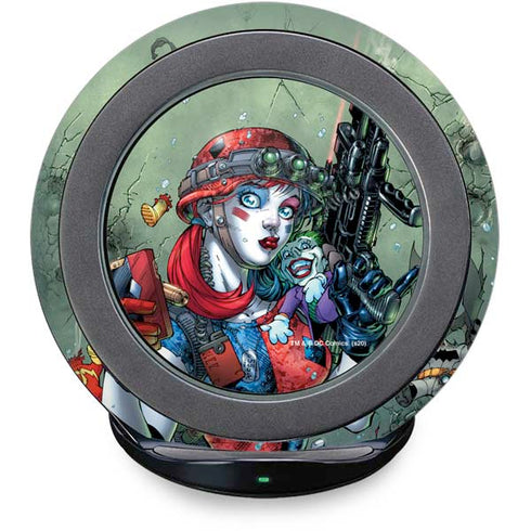 DC Comics Harley Quinn Little Black Book Cover#47 New 52 Art by Jim Lee Fast Charge Wireless Charging Stand Skin