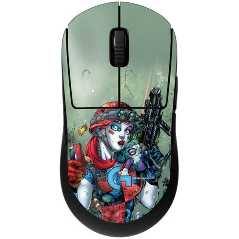 DC Comics Harley Quinn Little Black Book Cover#47 New 52 Art by Jim Lee G Pro Wireless Gaming Mouse Skin