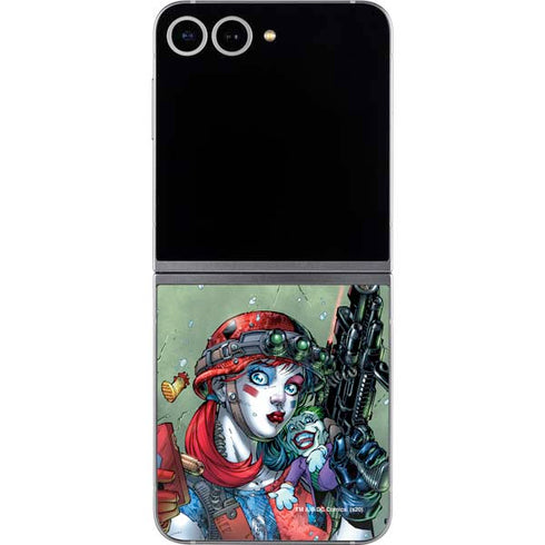 DC Comics Harley Quinn Little Black Book Cover#47 New 52 Art by Jim Lee Galaxy Z Flip6 Skin