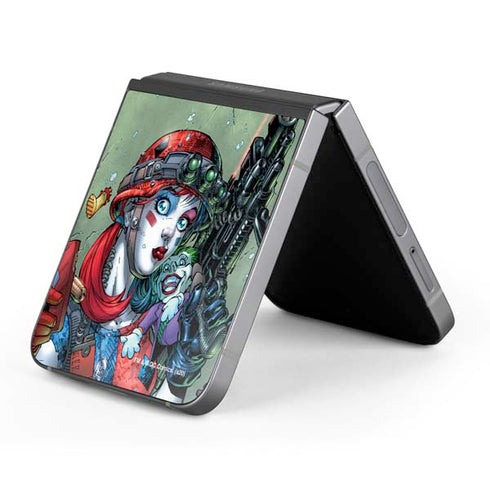 DC Comics Harley Quinn Little Black Book Cover#47 New 52 Art by Jim Lee Galaxy Z Flip6 Skin