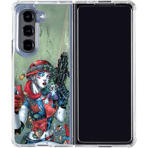 DC Comics Harley Quinn Little Black Book Cover#47 New 52 Art by Jim Lee Galaxy Z Fold5 5G Clear Case
