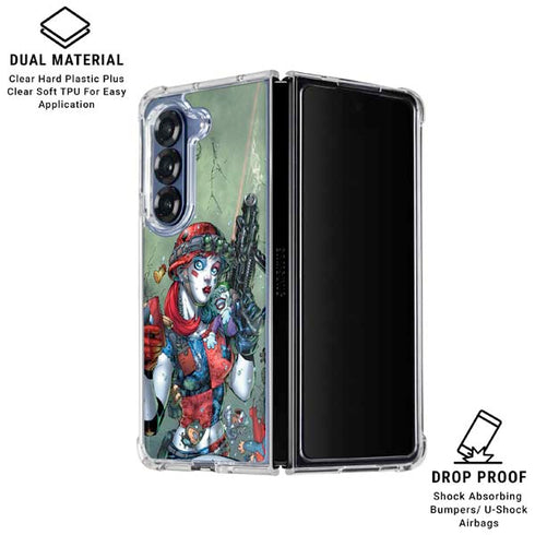 DC Comics Harley Quinn Little Black Book Cover#47 New 52 Art by Jim Lee Galaxy Z Fold6 Clear Case