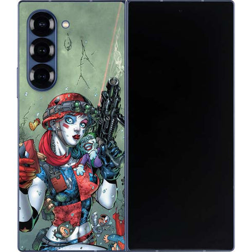 DC Comics Harley Quinn Little Black Book Cover#47 New 52 Art by Jim Lee Galaxy Z Fold6 Skin