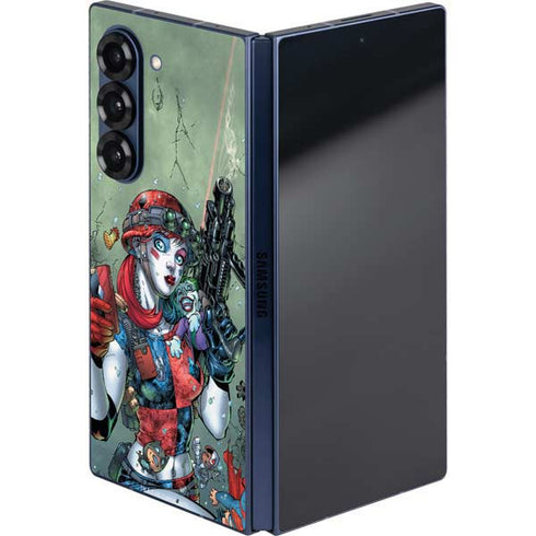 DC Comics Harley Quinn Little Black Book Cover#47 New 52 Art by Jim Lee Galaxy Z Fold6 Skin