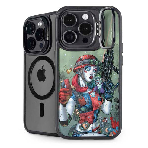 DC Comics Harley Quinn Little Black Book Cover#47 New 52 Art by Jim Lee iPhone 13 Pro Kickstand Case