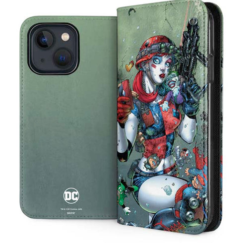 DC Comics Harley Quinn Little Black Book Cover#47 New 52 Art by Jim Lee iPhone 14 Folio Case