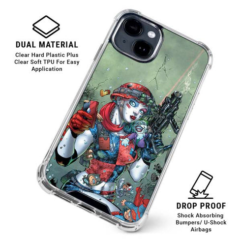 DC Comics Harley Quinn Little Black Book Cover#47 New 52 Art by Jim Lee iPhone 15 Clear Case