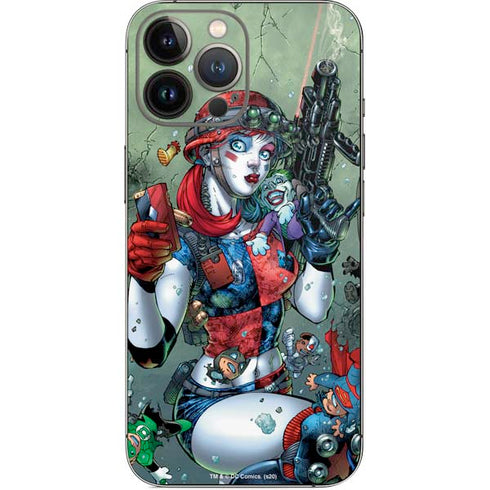 DC Comics Harley Quinn Little Black Book Cover#47 New 52 Art by Jim Lee iPhone 15 Pro Max Skin
