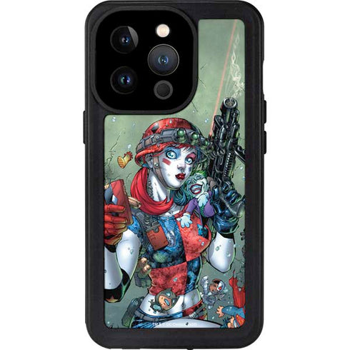 DC Comics Harley Quinn Little Black Book Cover#47 New 52 Art by Jim Lee iPhone 15 Pro Waterproof Case