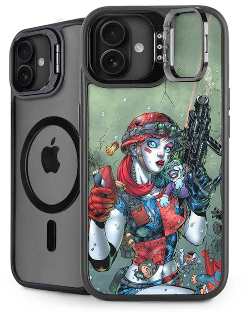 DC Comics Harley Quinn Little Black Book Cover#47 New 52 Art by Jim Lee iPhone 16 Plus Kickstand Case