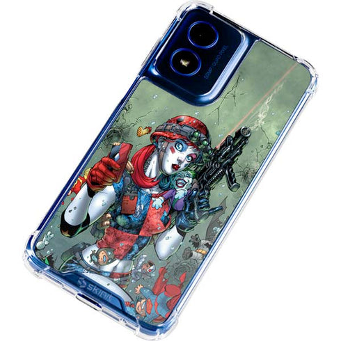 DC Comics Harley Quinn Little Black Book Cover#47 New 52 Art by Jim Lee Moto G Play 4G (2024) Clear Case