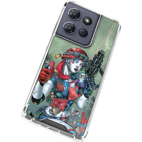DC Comics Harley Quinn Little Black Book Cover#47 New 52 Art by Jim Lee Moto G Play 5G (2025) Clear Case