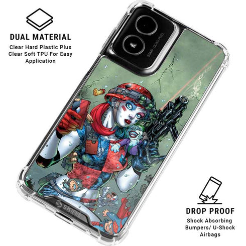 DC Comics Harley Quinn Little Black Book Cover#47 New 52 Art by Jim Lee Moto G Power 5G (2024) Clear Case