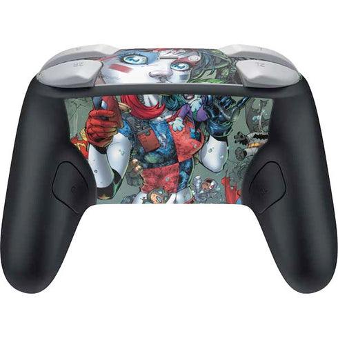 DC Comics Harley Quinn Little Black Book Cover#47 New 52 Art by Jim Lee Nintendo Switch 2 (2025) Pro Controller Skin