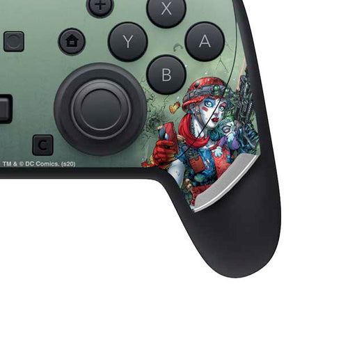 DC Comics Harley Quinn Little Black Book Cover#47 New 52 Art by Jim Lee Nintendo Switch 2 (2025) Pro Controller Skin