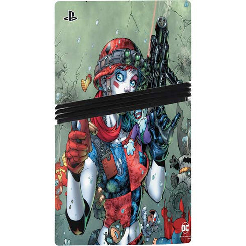 DC Comics Harley Quinn Little Black Book Cover#47 New 52 Art by Jim Lee PS5 Pro Disk Console Skin