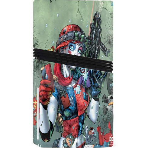 DC Comics Harley Quinn Little Black Book Cover#47 New 52 Art by Jim Lee PS5 Pro Disk Console Skin