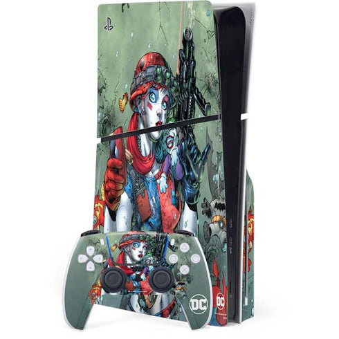 DC Comics Harley Quinn Little Black Book Cover#47 New 52 Art by Jim Lee PlayStation PS5 Skins