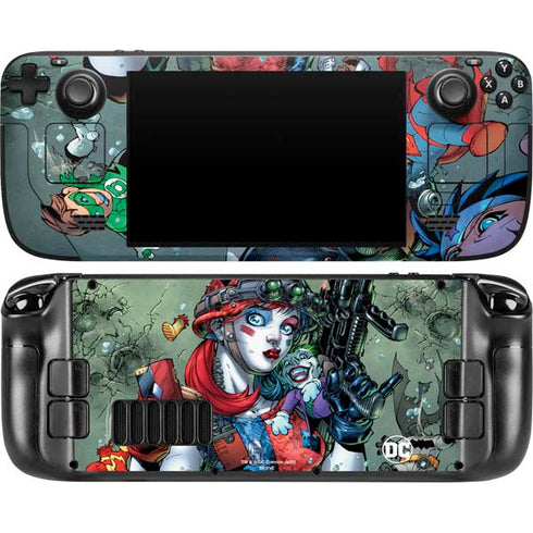 DC Comics Harley Quinn Little Black Book Cover#47 New 52 Art by Jim Lee Steam Deck Handheld Gaming Computer OLED Skin