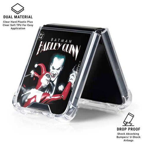 DC Comics The Joker Batman: Harley Quinn Cover #1 Art by Alex Ross. Piece Also known as Tango with Evil Galaxy Z Flip6 Clear Case