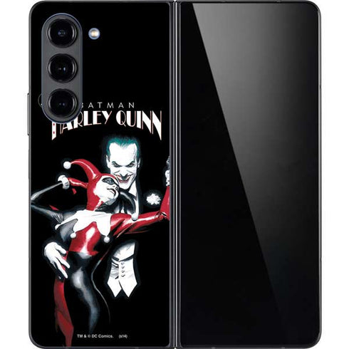 DC Comics The Joker Batman: Harley Quinn Cover #1 Art by Alex Ross. Piece Also known as Tango with Evil Galaxy Z Fold5 5G Skin