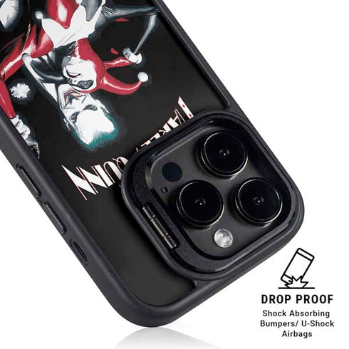 DC Comics The Joker Batman: Harley Quinn Cover #1 Art by Alex Ross. Piece Also known as Tango with Evil iPhone 14 Pro Kickstand Case