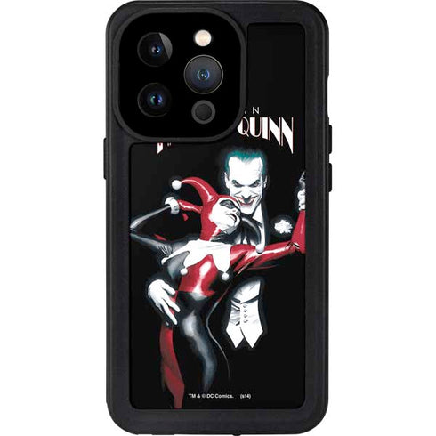 DC Comics The Joker Batman: Harley Quinn Cover #1 Art by Alex Ross. Piece Also known as Tango with Evil iPhone 15 Pro Waterproof Case