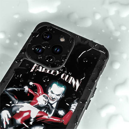 DC Comics The Joker Batman: Harley Quinn Cover #1 Art by Alex Ross. Piece Also known as Tango with Evil iPhone 15 Pro Waterproof Case