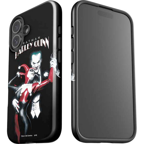 DC Comics The Joker Batman: Harley Quinn Cover #1 Art by Alex Ross. Piece Also known as Tango with Evil iPhone 16 Impact Case