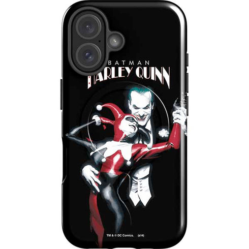 DC Comics The Joker Batman: Harley Quinn Cover #1 Art by Alex Ross. Piece Also known as Tango with Evil iPhone 16 Plus Magsafe Impact Case