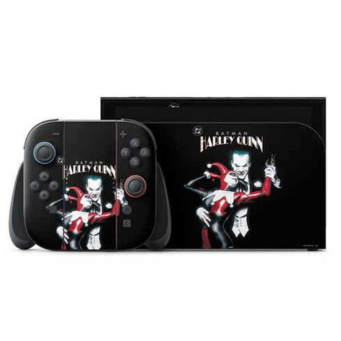 DC Comics The Joker Batman: Harley Quinn Cover #1 Art by Alex Ross. Piece Also known as Tango with Evil Nintendo Switch 2 (2025) with Joy-Con Skin