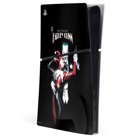 DC Comics The Joker Batman: Harley Quinn Cover #1 Art by Alex Ross. Piece Also known as Tango with Evil PS5 Slim Digital Edition Console Skin