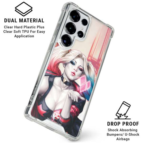 DC Comics Harley Quinn Rebirth Cover #1 Legacy Color Variant Art by Art Germ Galaxy S25 Ultra Clear Case