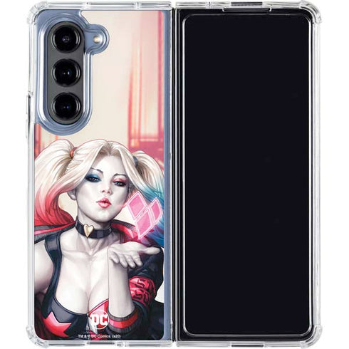 DC Comics Harley Quinn Rebirth Cover #1 Legacy Color Variant Art by Art Germ Galaxy Z Fold5 5G Clear Case