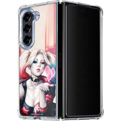 DC Comics Harley Quinn Rebirth Cover #1 Legacy Color Variant Art by Art Germ Galaxy Z Fold5 5G Clear Case